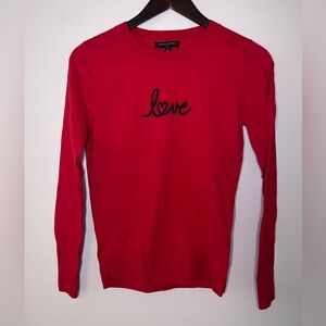 Banana Republic Red Love Crew Neck Sweater